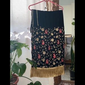Black velvet shawl/dupatta